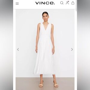 Vince Pleated Midi Dress